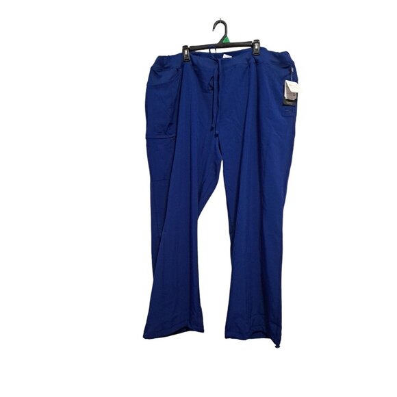 Cherokee Scrubs Infinity Medium Straight Leg Drawstring Pant 1123A  Blue 4XL - Picture 1 of 11